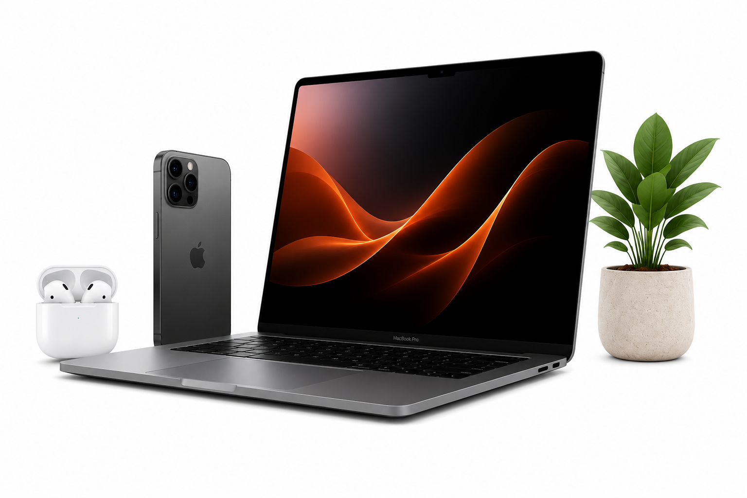 MacBook Pro, iPhone ja AirPods